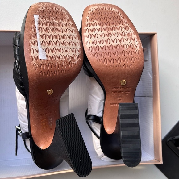 Worn once  Vicenza  Leather Knotted Platform Heels in Black size 37 - Picture 12 of 16